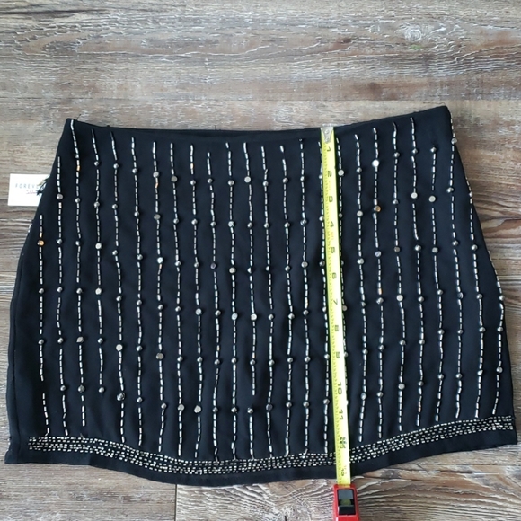 NWT Black with Silver Beaded Skirt size 28 - Picture 10 of 10